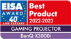 Proiectorul de gaming BenQ X3000i a câștigat  premiul EISA
