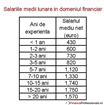 Structura salariilor din domeniul financiar in Romania in 2013