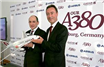 Cu ocazia achiziţionării Airbus A380, Excelenţa Sa domnul Akbar Al Baker, Director General al Grupului Qatar Airways, se adresează presei internaţionale la Hamburg
